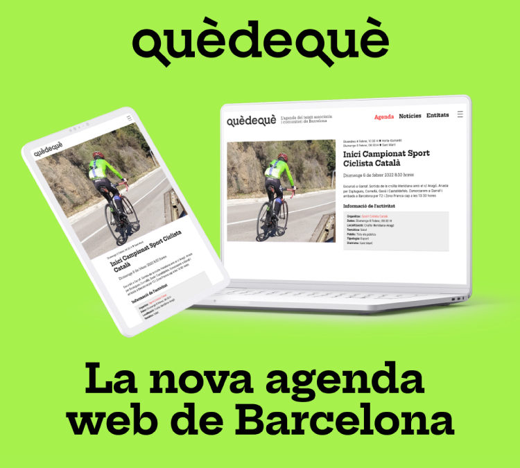El Quèdequè ja és aquí! La nova agenda web de les entitats de Barcelona és un èxit.